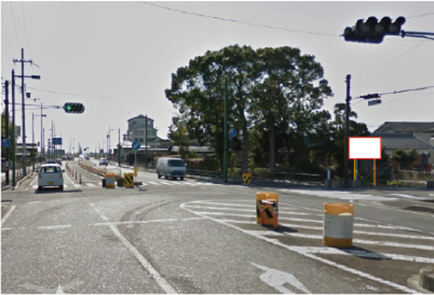 近江八幡市八木町稲荷神社交差点付近