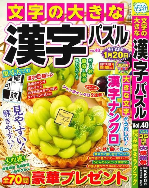 文字の大きな漢字パズル