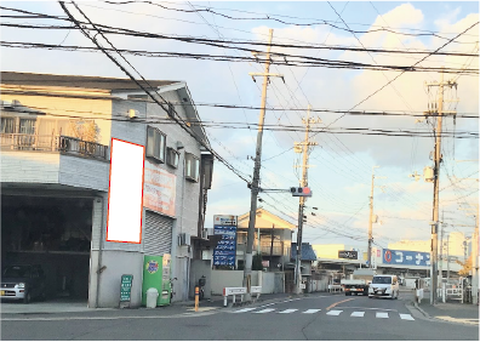 大東市新町境町新田西町交差点角